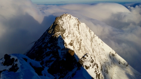 Blick vom Großglockner auf den Kleinglockner