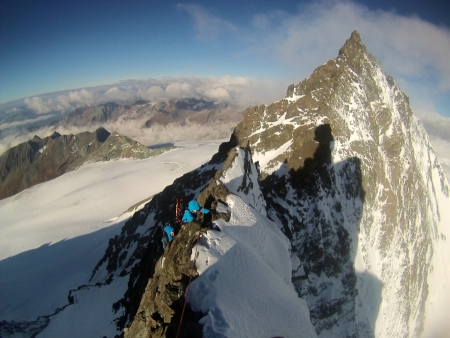 Kletterei am Nordwestgrat des Großglockners