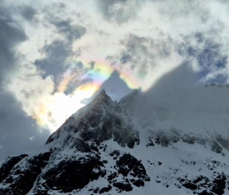 Haute Route Skitour: "Brockengespenst" gesehen vom Glacier d' Otemma