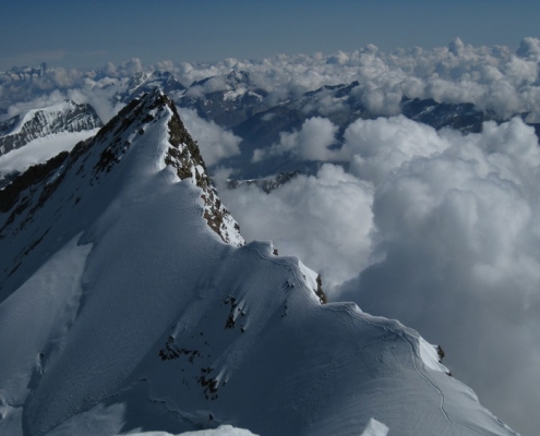 Das 4608 m hohe Nordend ist der Nachbar der Dufourspitze