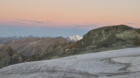 Geführte Tour auf den Großglockner über den Stüdlgrat: Blick nach Westen über das Teischnitzkees