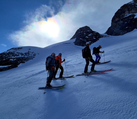 Dauphine Skitour - Abfahrt Grande Ruine