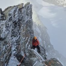 Führung Großglockner über den Stüdlgrat: Etwa eine halbe Stunde vor dem Gipfel kommt endlich die Sonne!