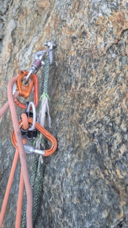 Stand am Einstieg zum Couloir