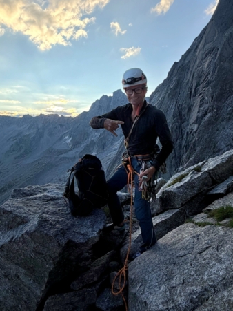 Am Einstieg zur Cassin, Piz Badile