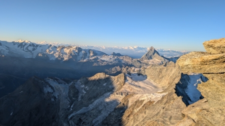 Matterhorn und Breithorn vom Weissshorn